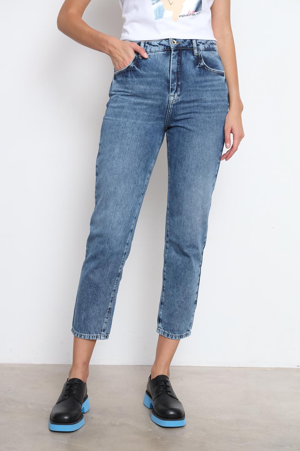Джинсы Patrizia Pepe mom fit голубые