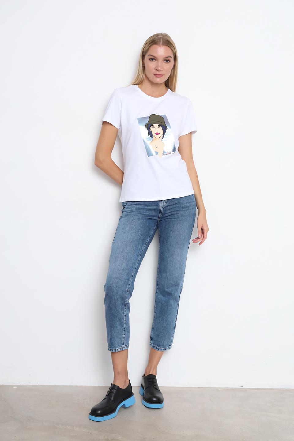 Джинсы Patrizia Pepe mom fit голубые