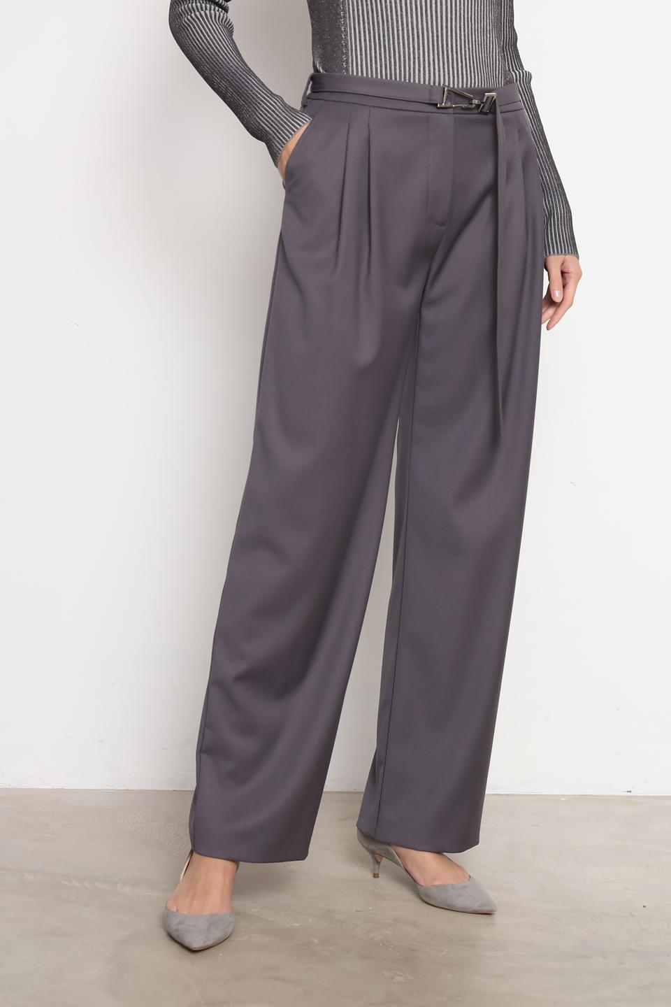 Брюки Patrizia Pepe серые широкие