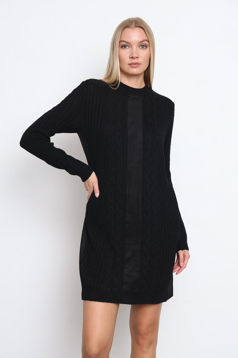 Платье Tricot Chic чёрное вязаное