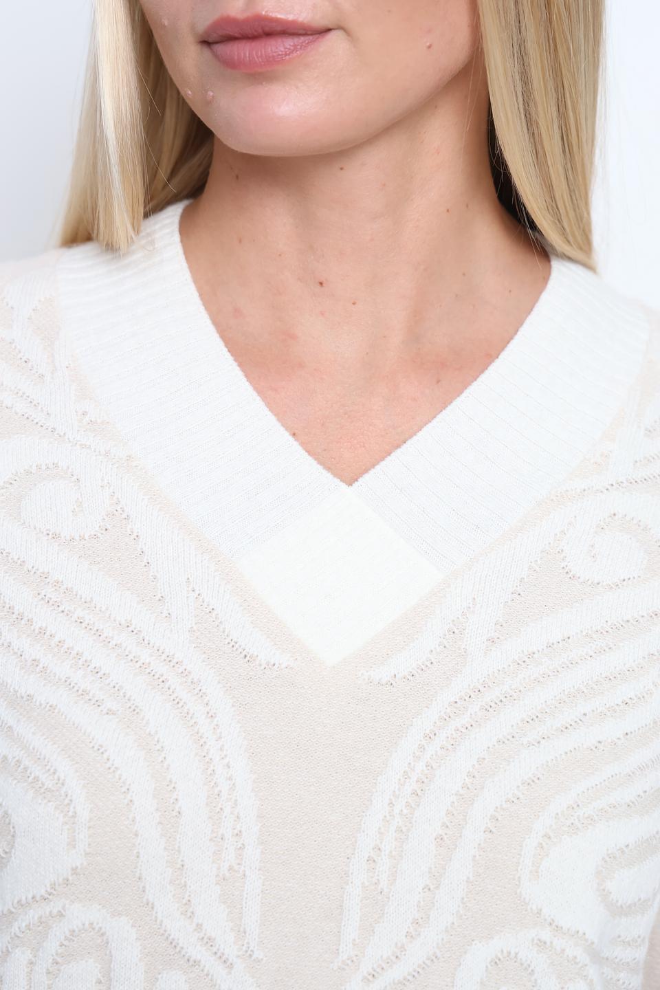 Джемпер Tricot Chic с узором бежевый