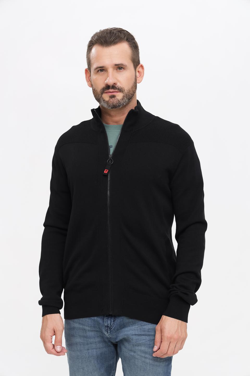 Кардиган Time Zone чёрный на молнии