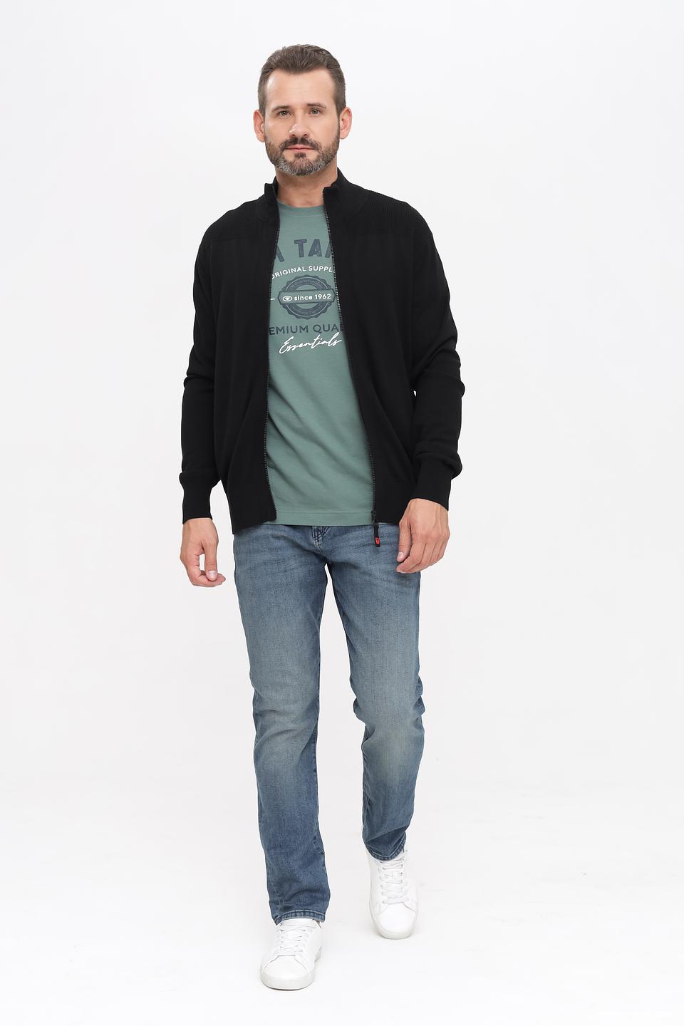 Кардиган Time Zone чёрный на молнии