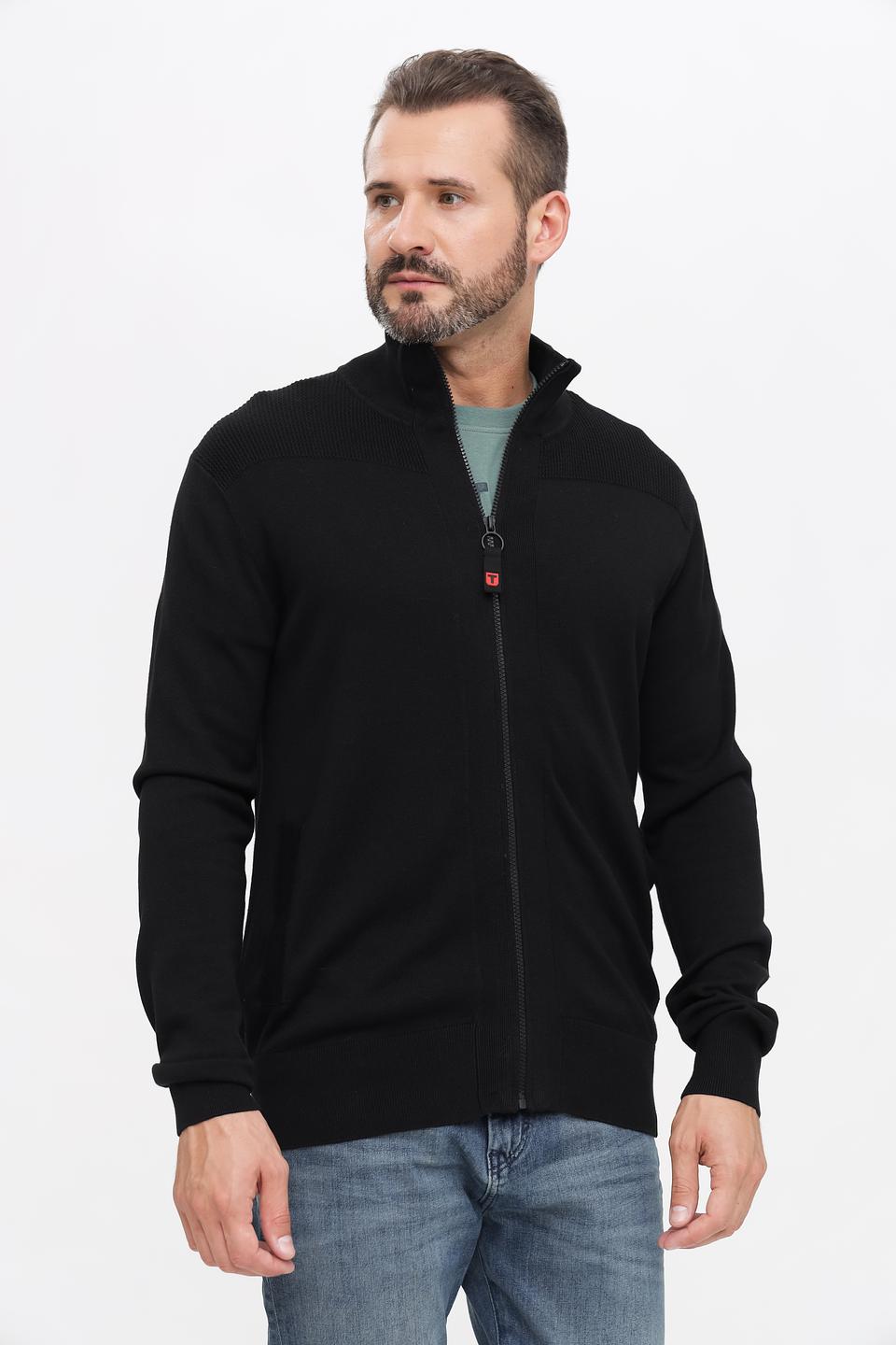 Кардиган Time Zone чёрный на молнии