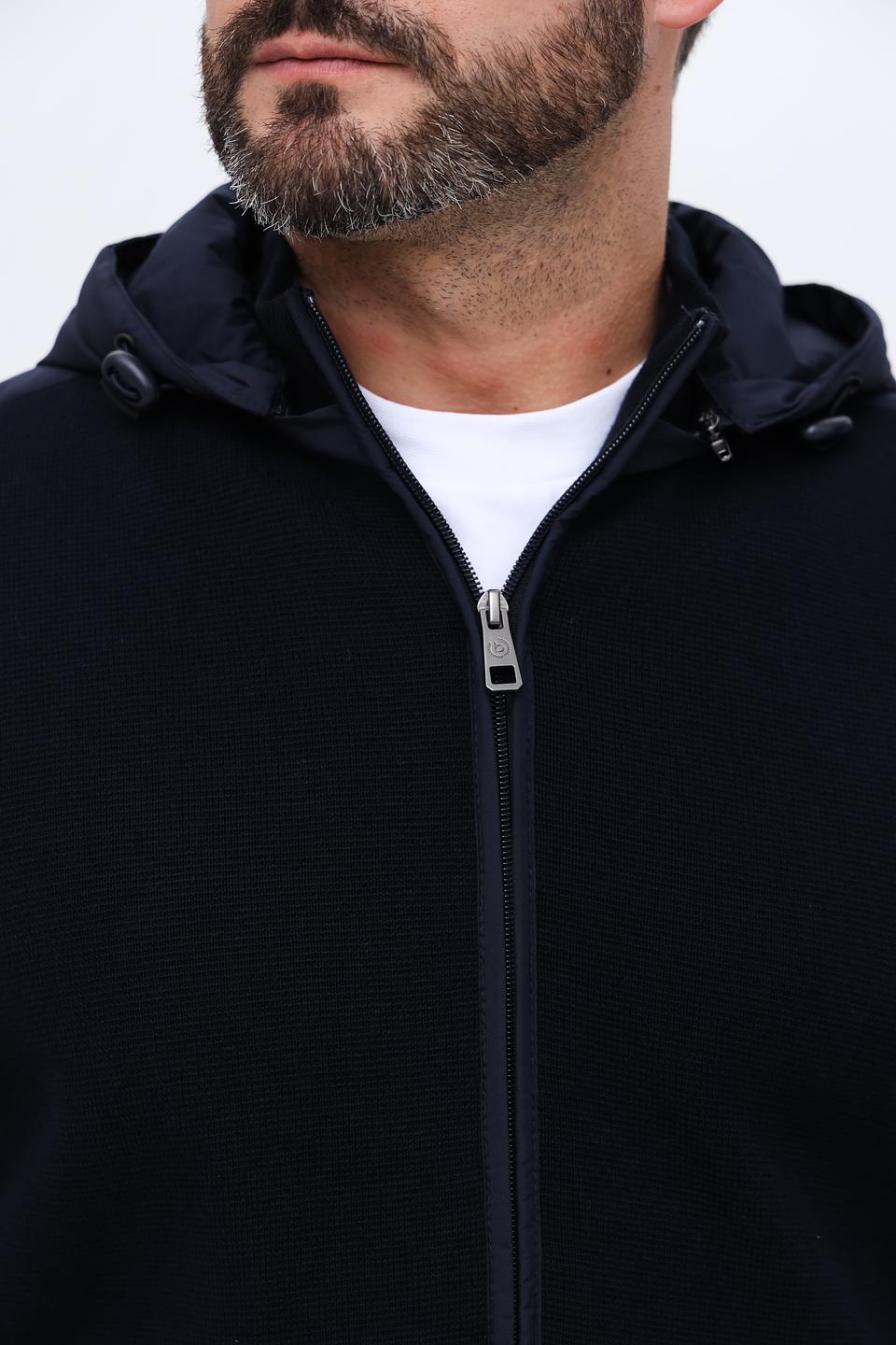 Кардиган Bugatti с капюшоном чёрный