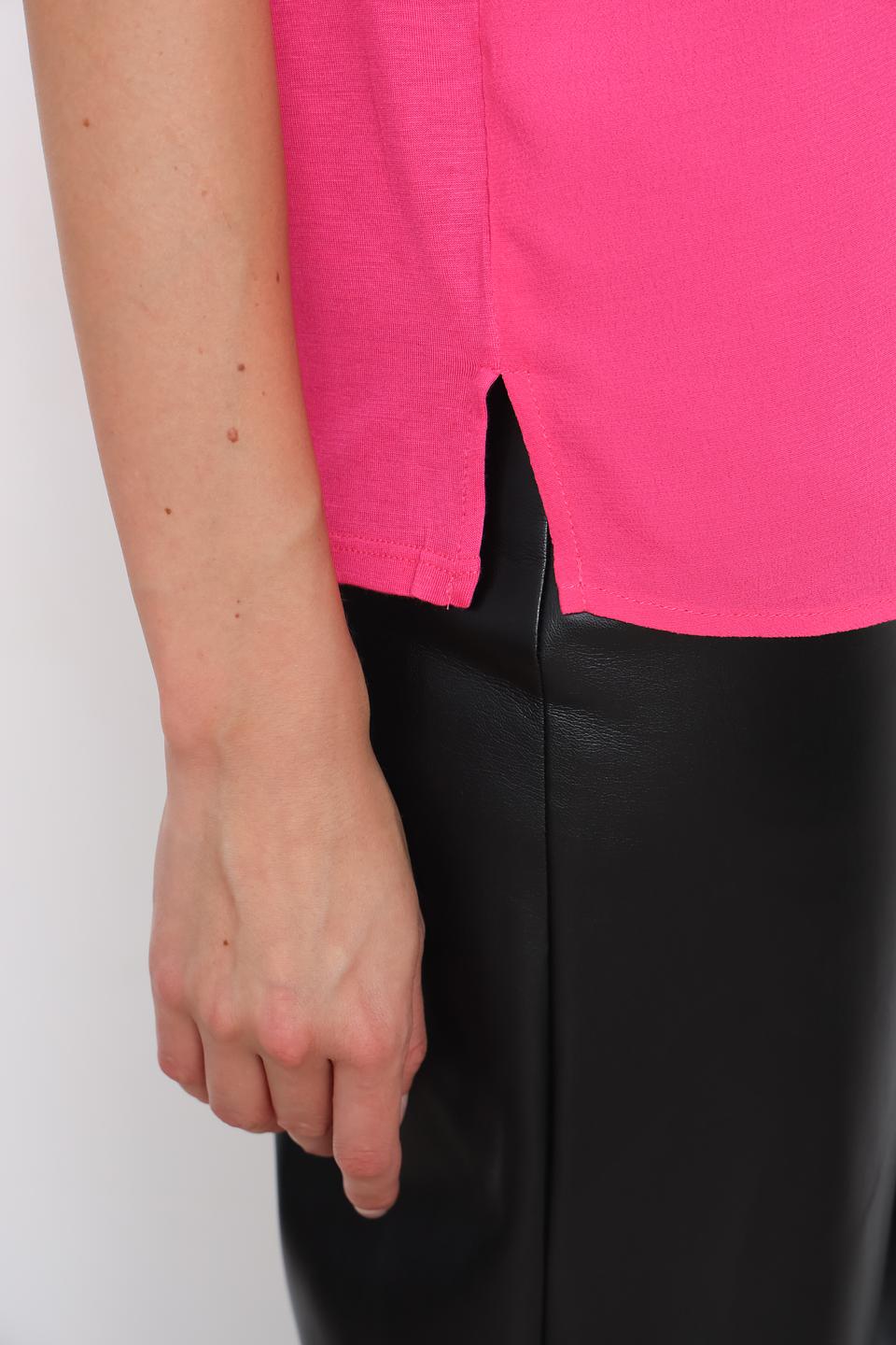 Блуза Oui фуксия с коротким рукавом