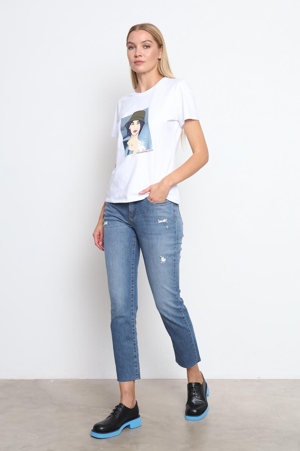 Джинсы Marc Cain с потертостями