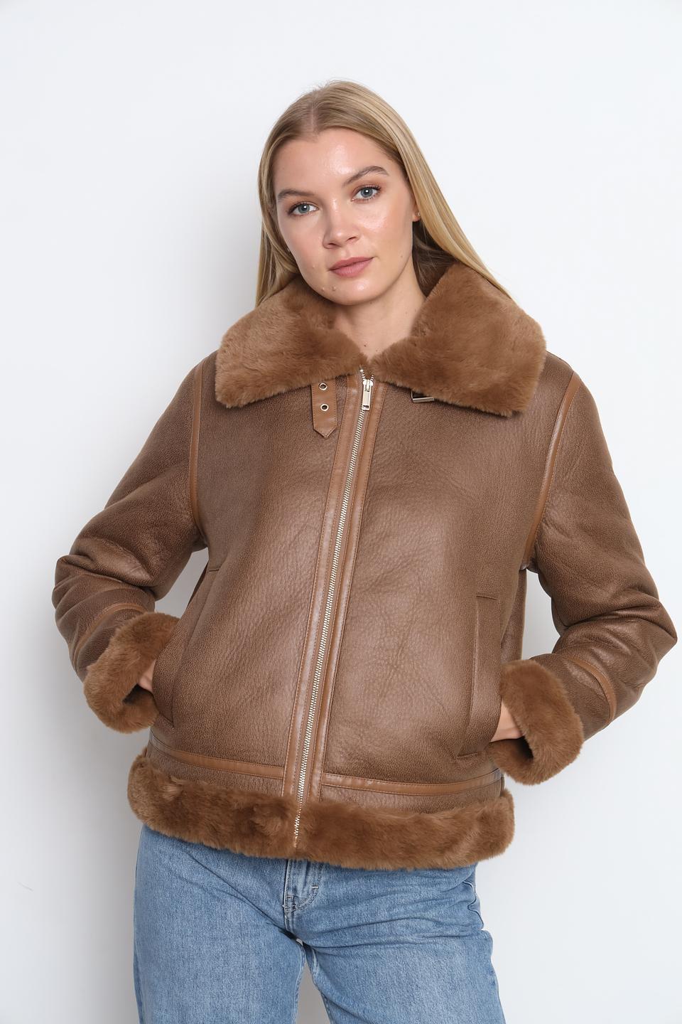 Куртка Taifun дублёнка коричневая