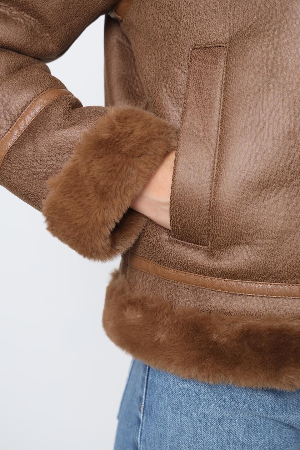 Куртка Taifun дублёнка коричневая