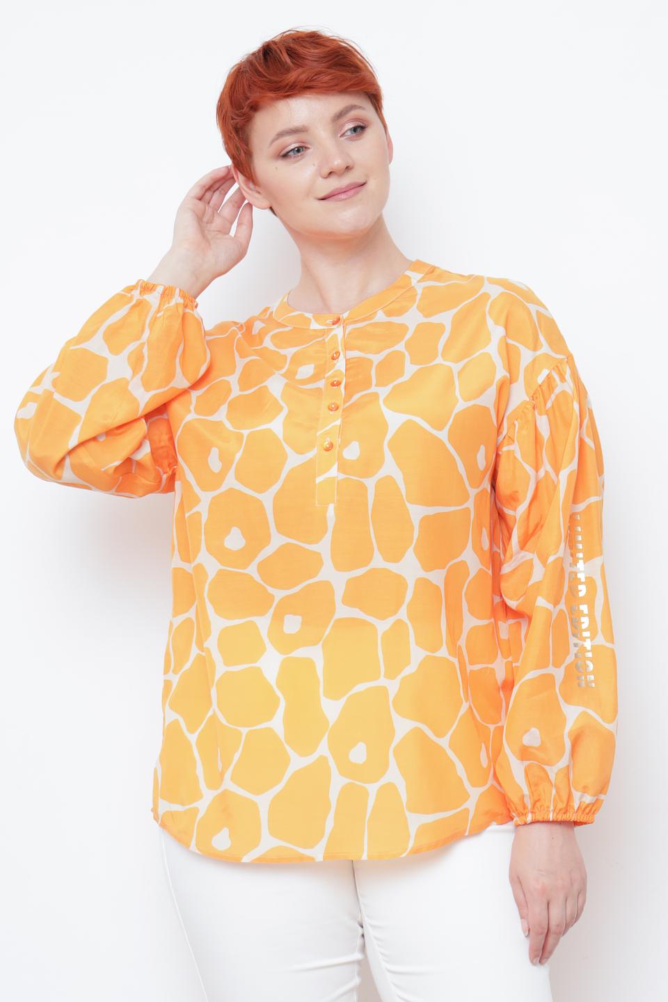 Блуза Tuzzi с принтом оранжевый