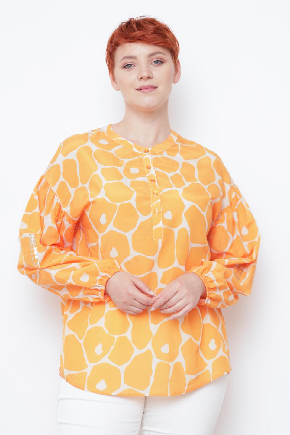 Блуза Tuzzi с принтом оранжевый