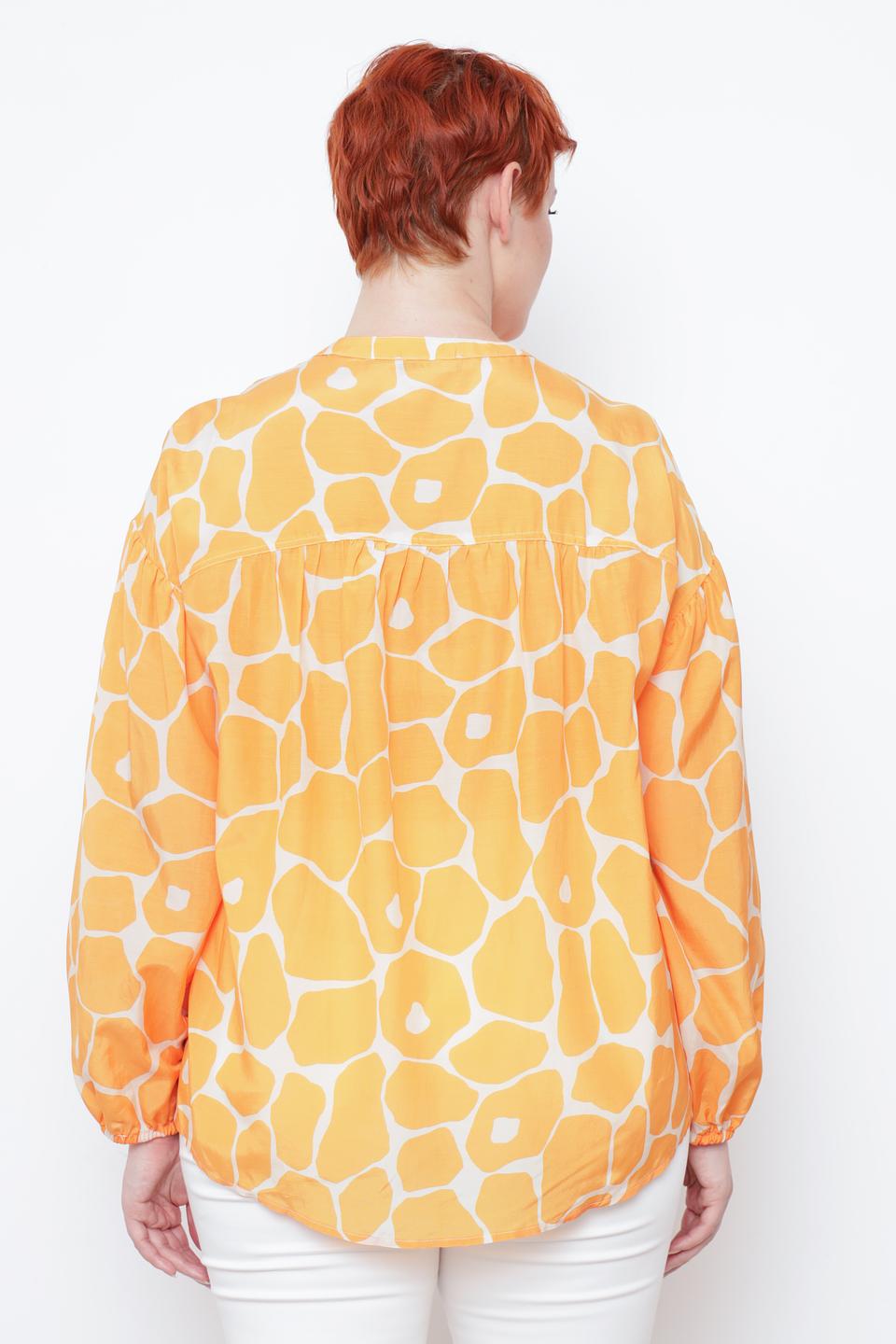 Блуза Tuzzi с принтом оранжевый