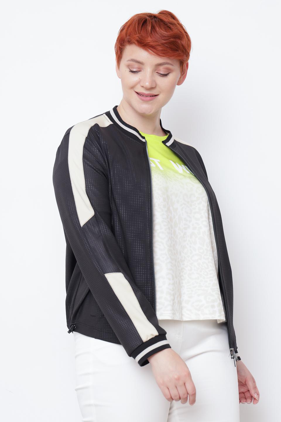 Жакет Tuzzi чёрный с бежевой отделкой