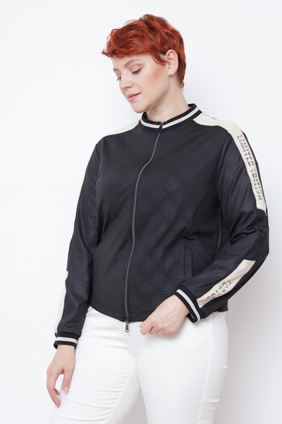 Жакет Tuzzi чёрный с бежевой отделкой