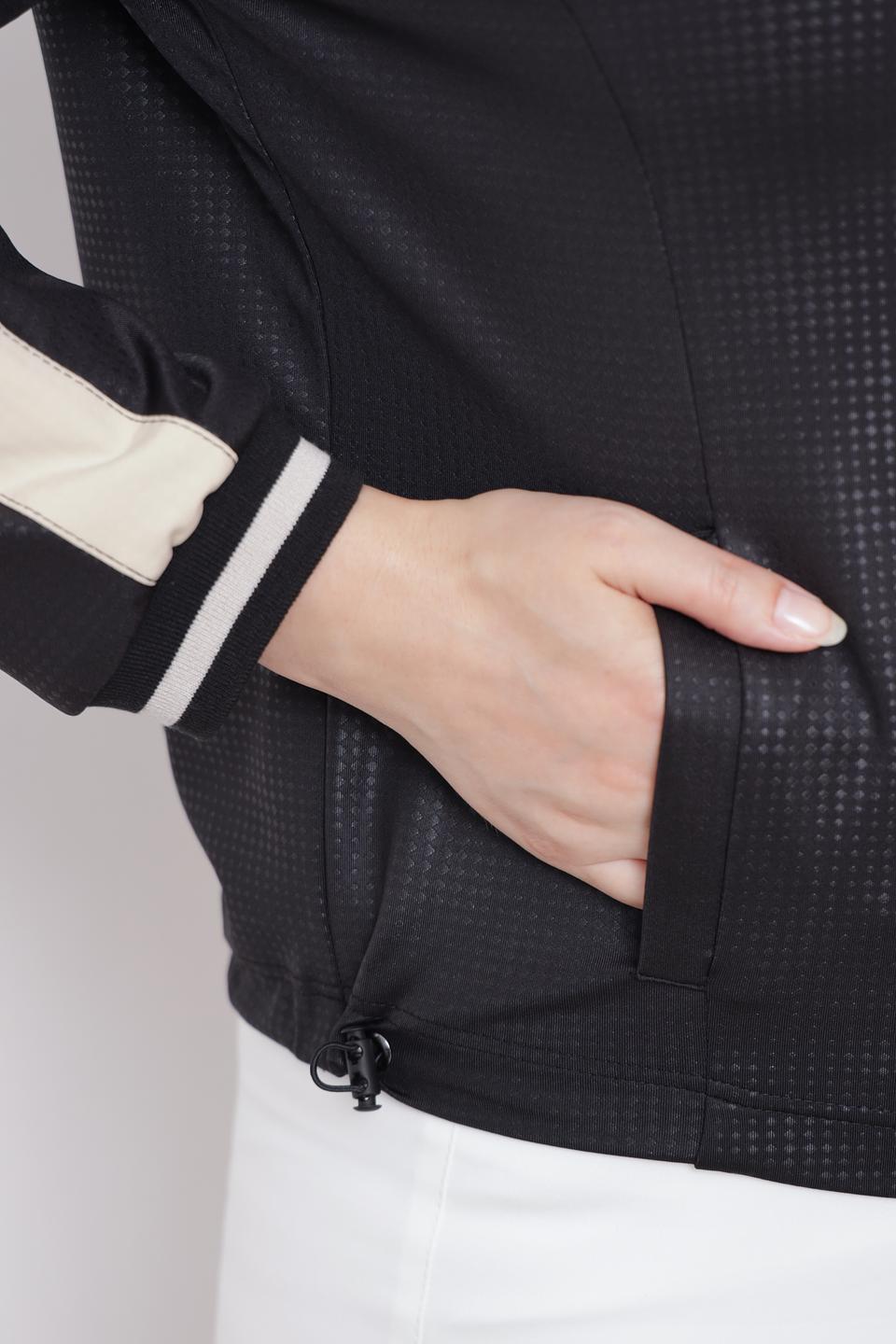 Жакет Tuzzi чёрный с бежевой отделкой