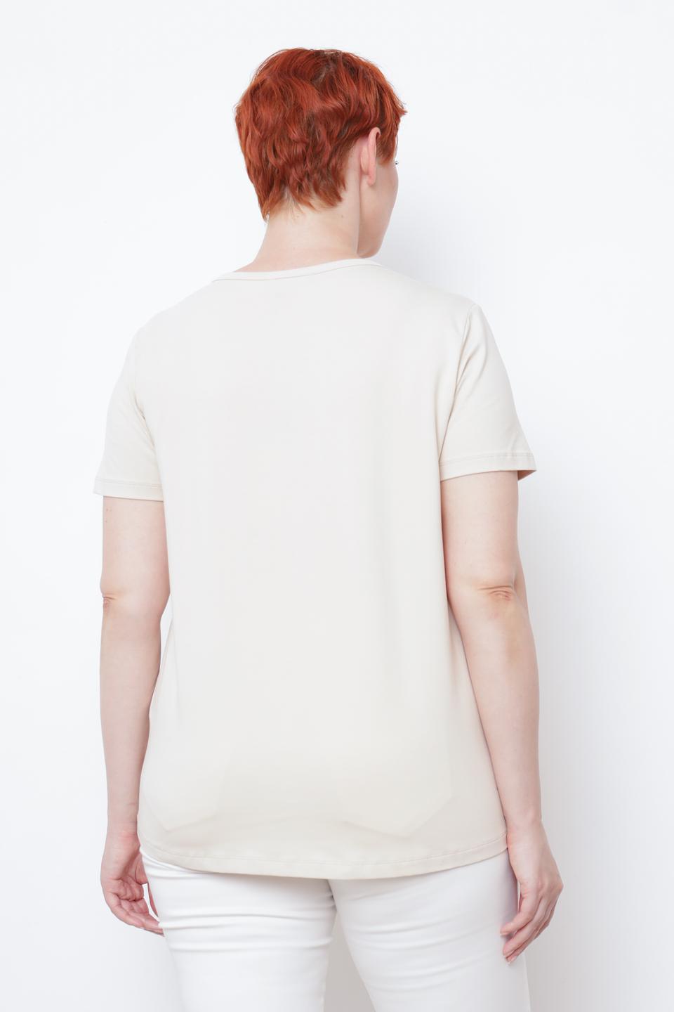 Футболка Tuzzi с принтом бежевая