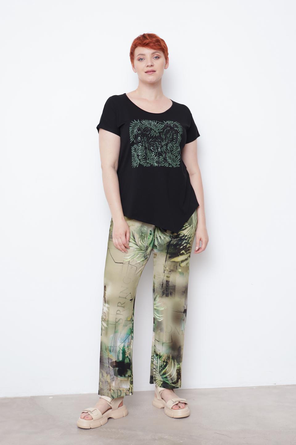 Футболка Doris Streich с принтом чёрная