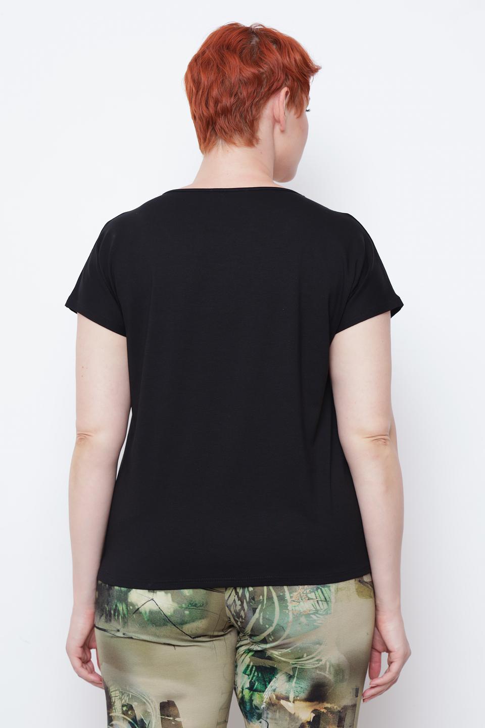 Футболка Doris Streich с принтом чёрная