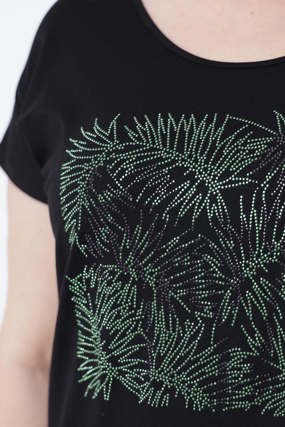 Футболка Doris Streich с принтом чёрная