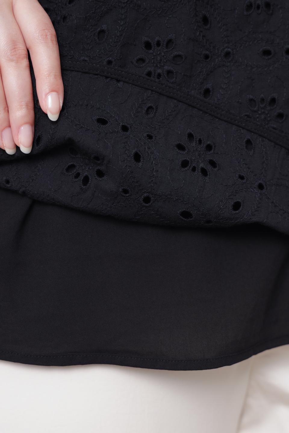 Блуза Taifun чёрная с вышивкой