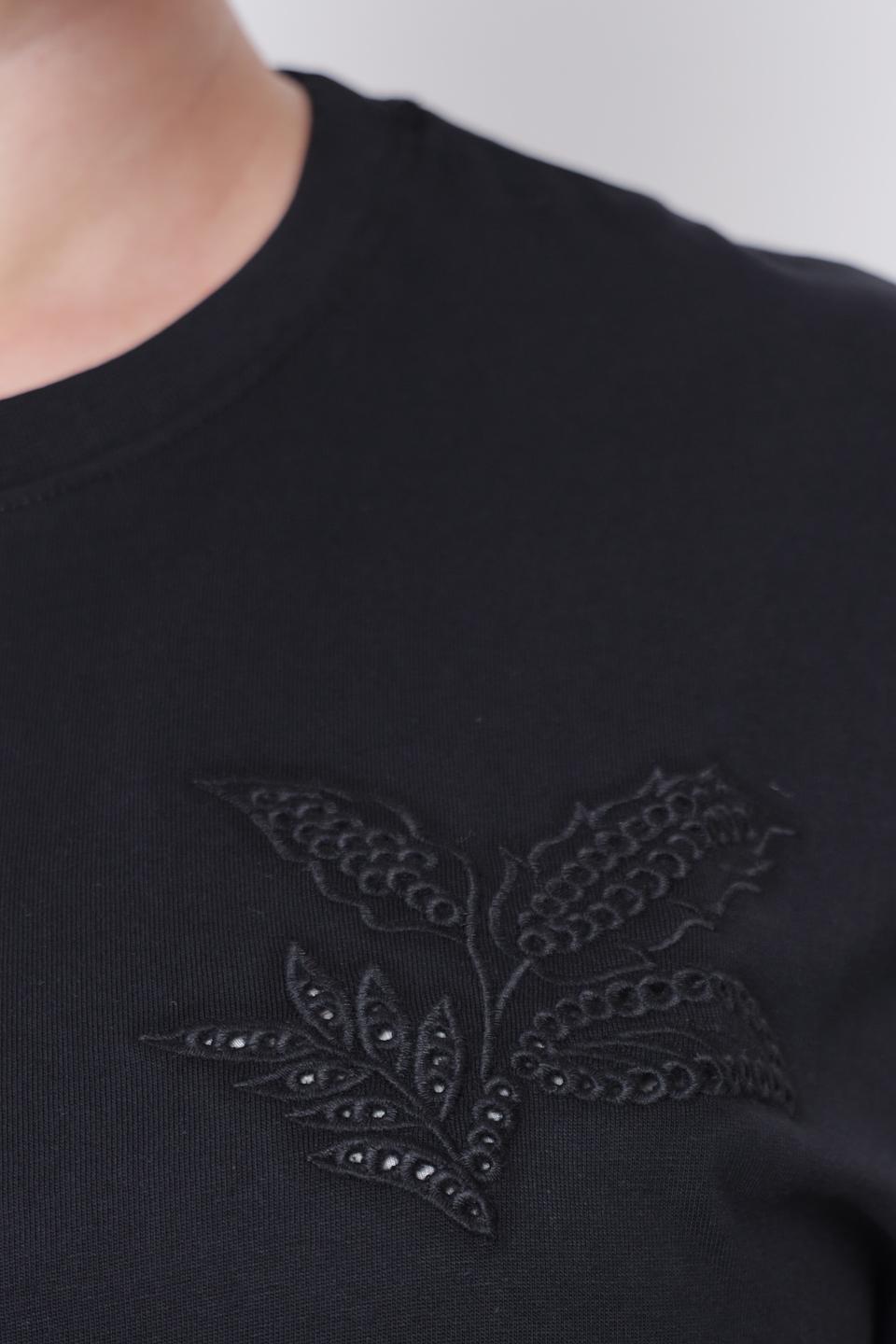 Футболка Taifun с вышивкой чёрная