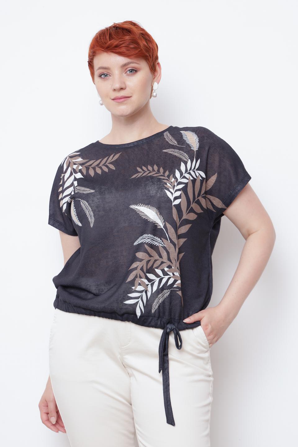 Блуза Taifun с растительным принтом