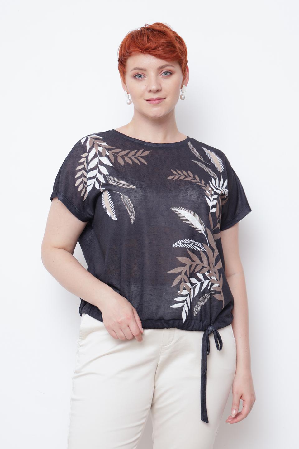 Блуза Taifun с растительным принтом