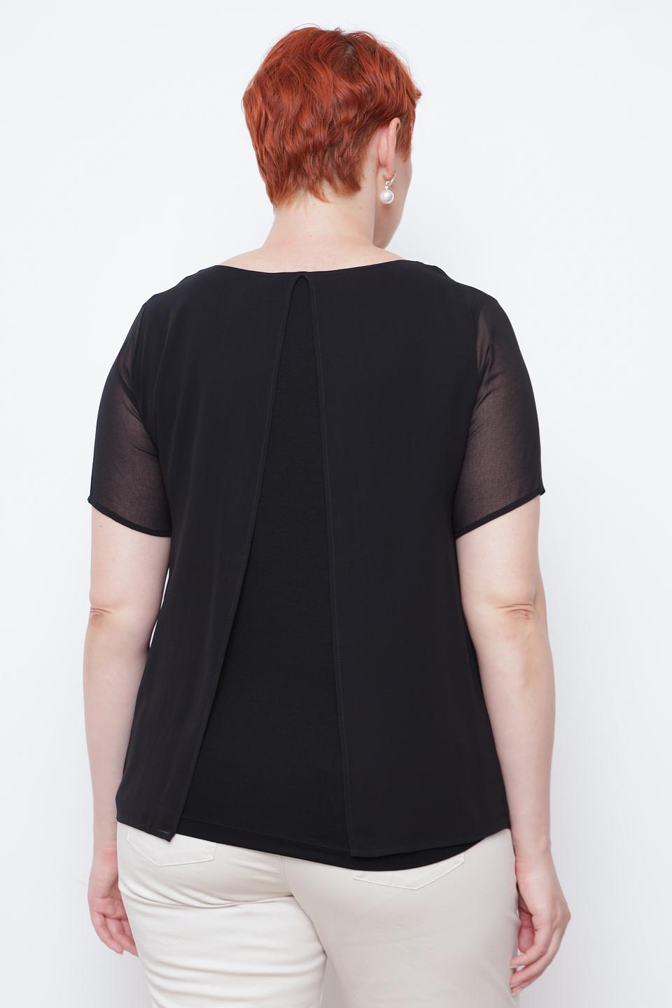 Блуза Taifun с рукавами из сетки чёрная