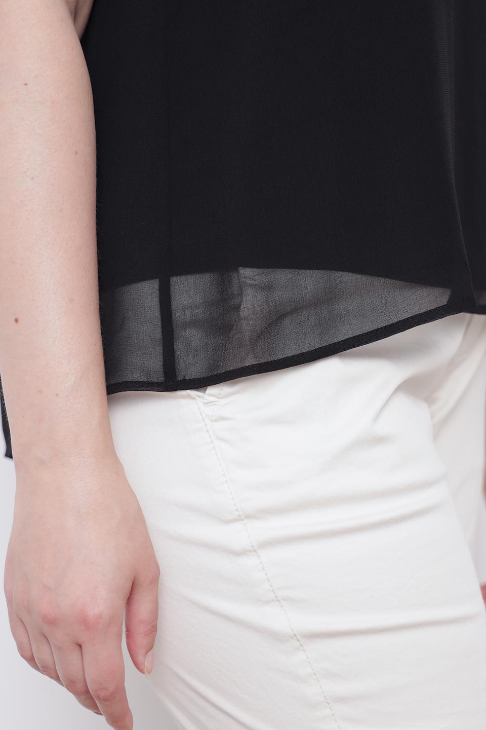 Блуза Taifun с рукавами из сетки чёрная