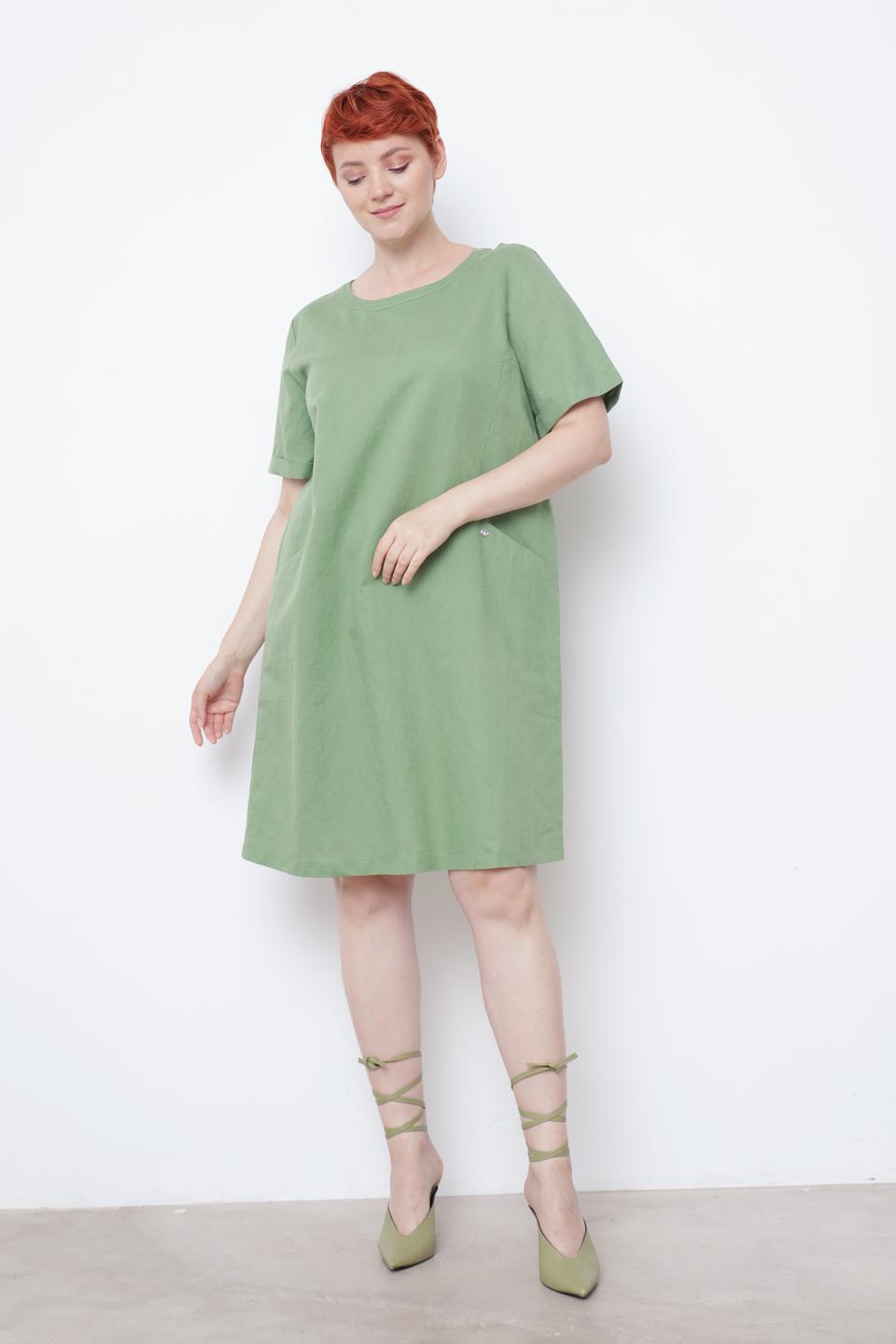 Платье Frapp оливковое
