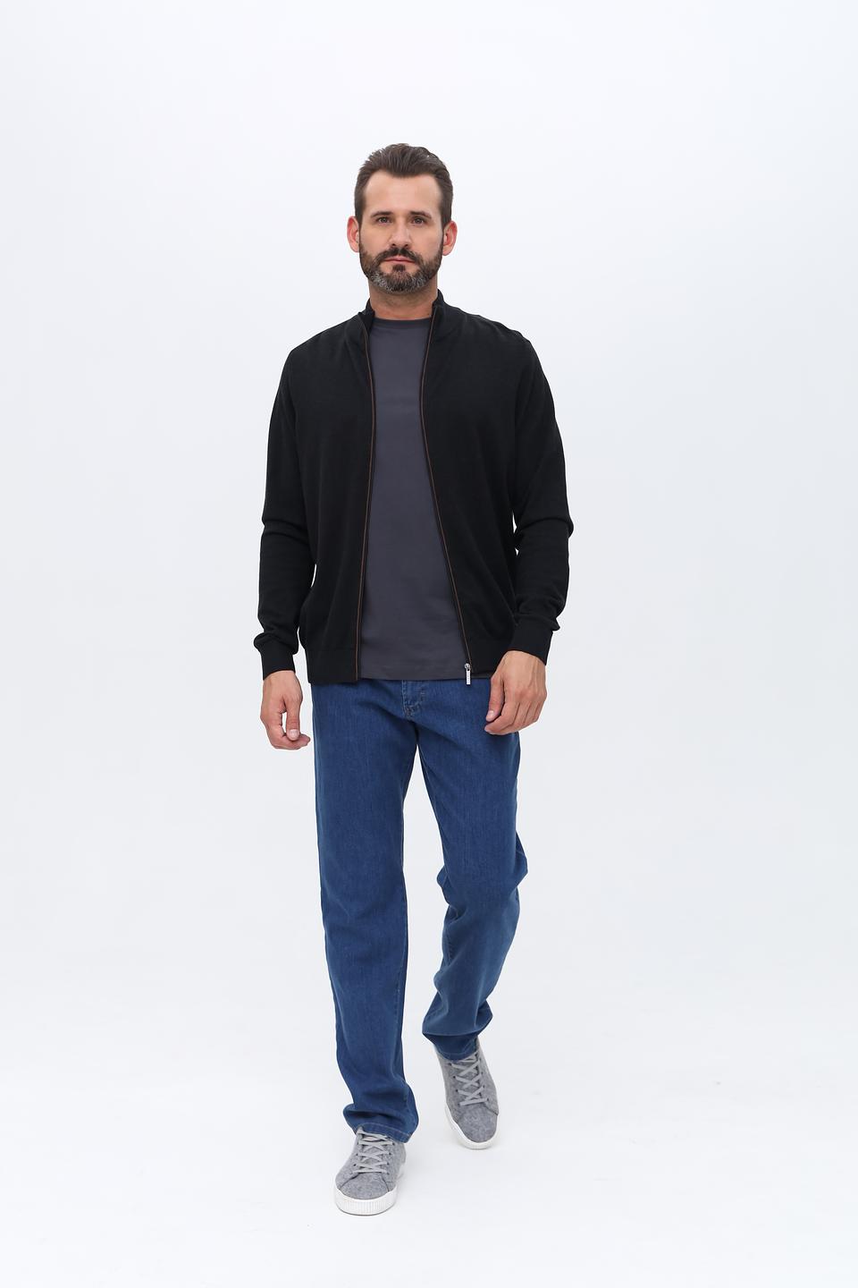 Кардиган Bugatti чёрный на молнии