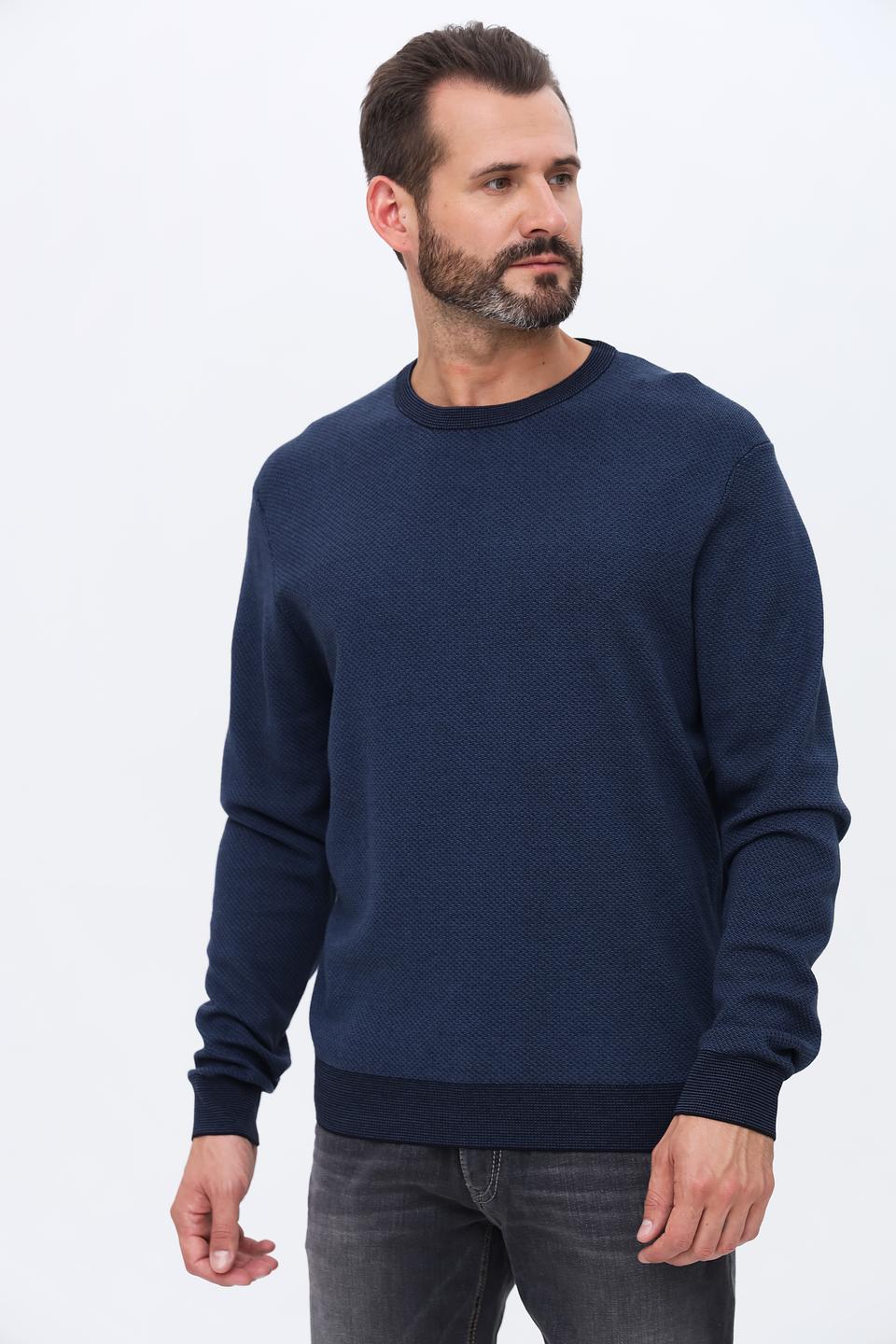 Джемпер Bugatti синий с текстурой