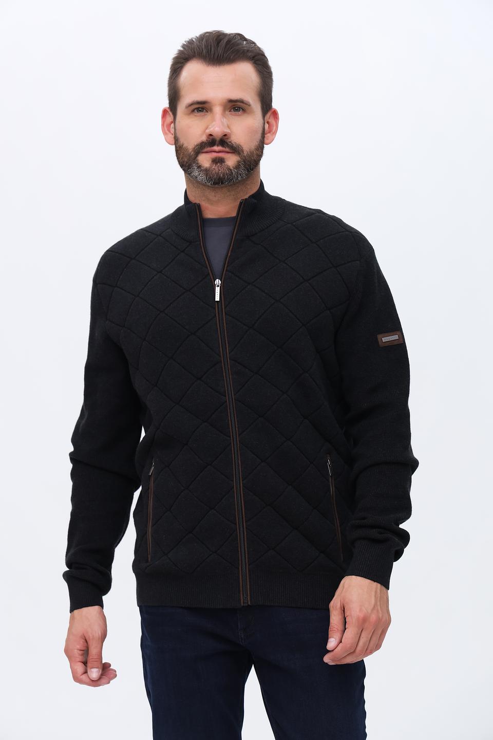 Кардиган Bugatti чёрный на молнии