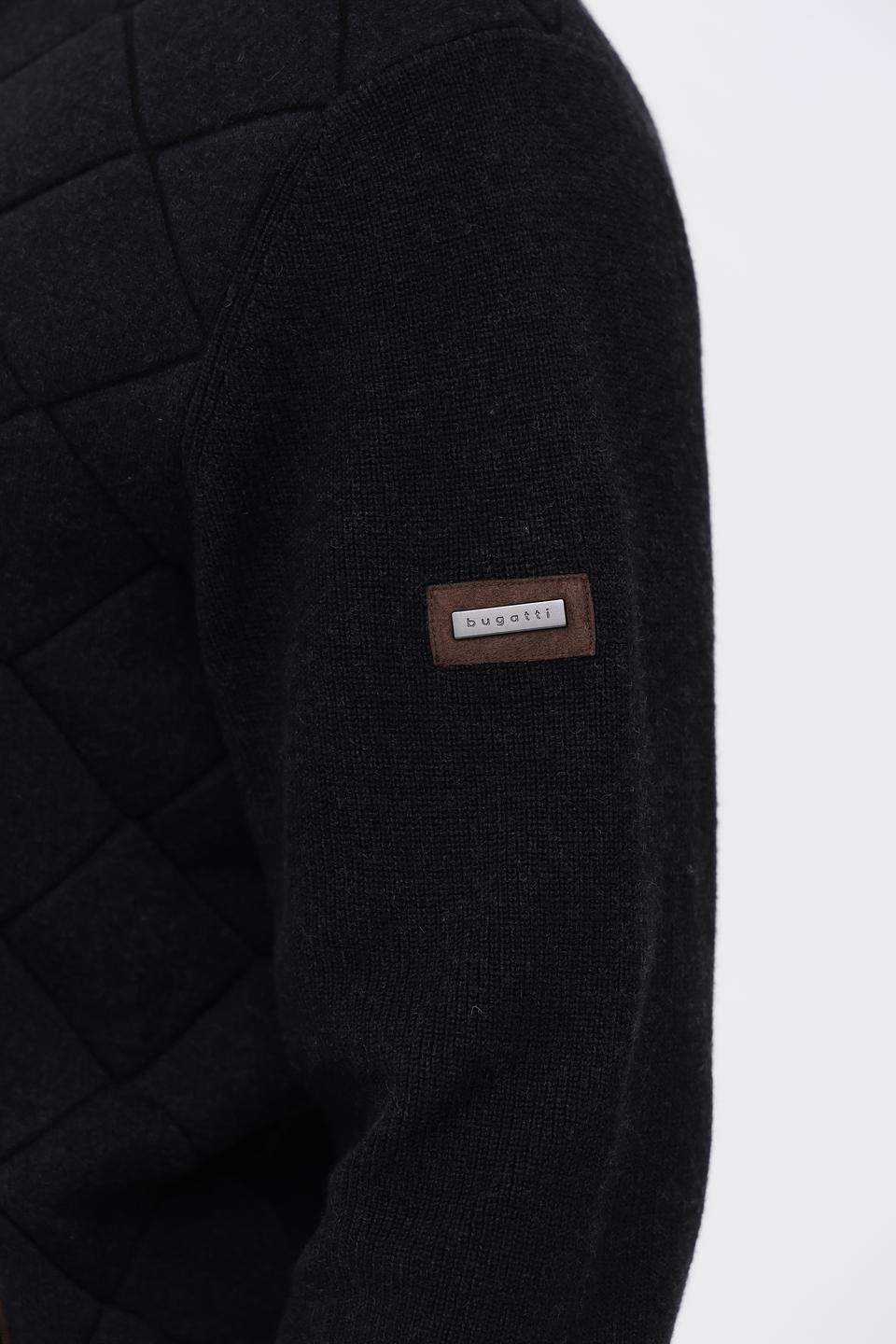 Кардиган Bugatti чёрный на молнии