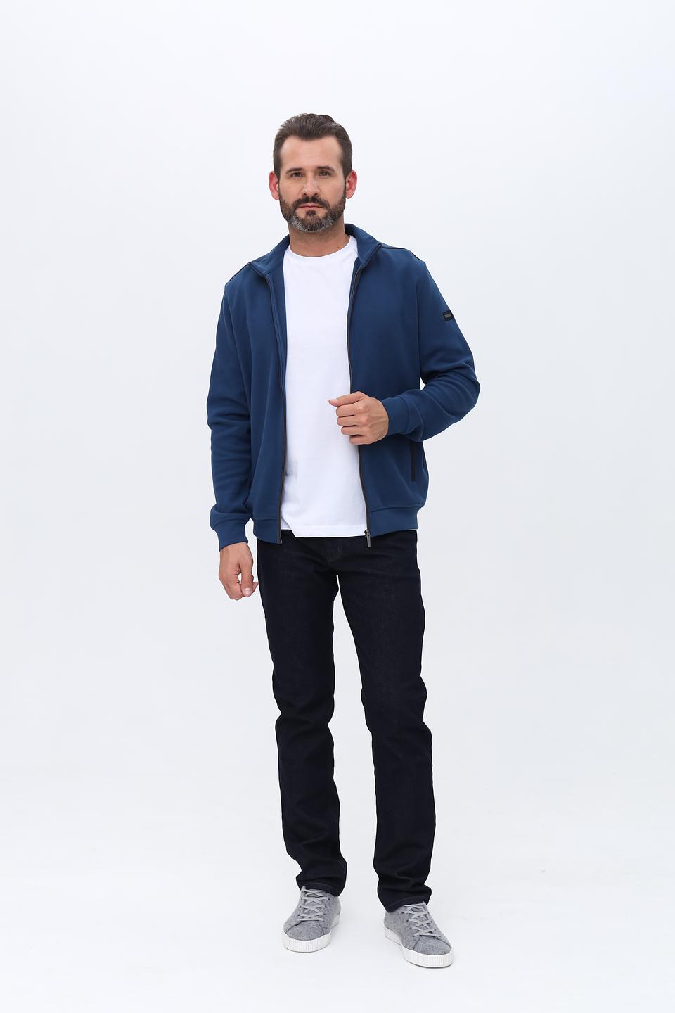 Кардиган Bugatti синий на молнии