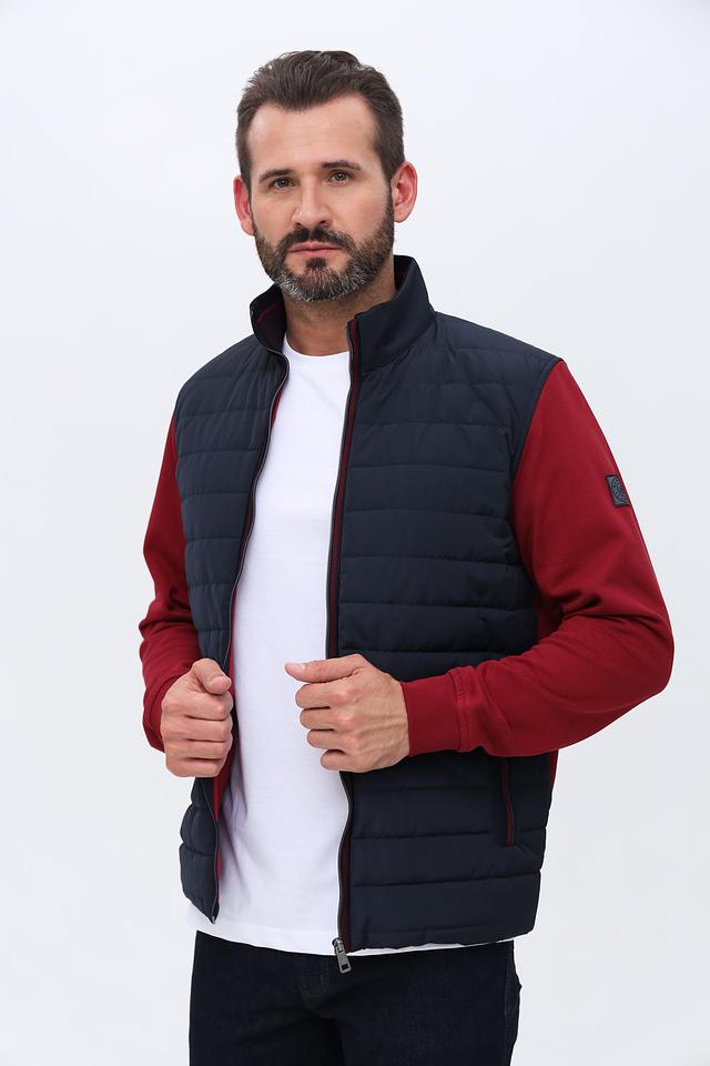 Кардиган Bugatti комбинированный бордовый