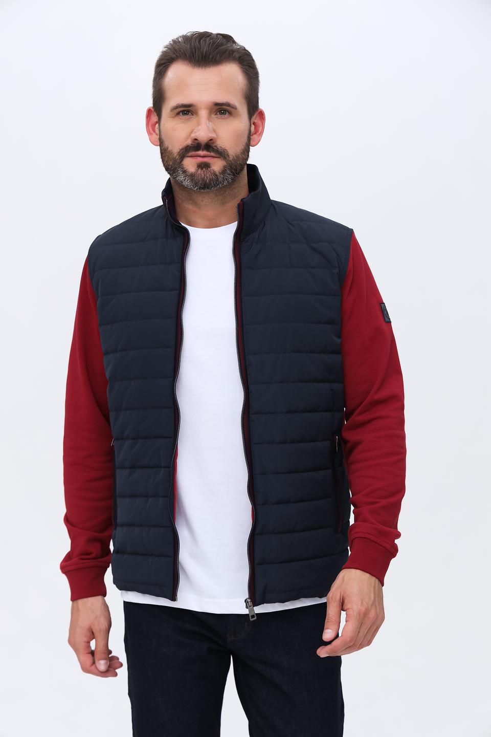 Кардиган Bugatti комбинированный бордовый