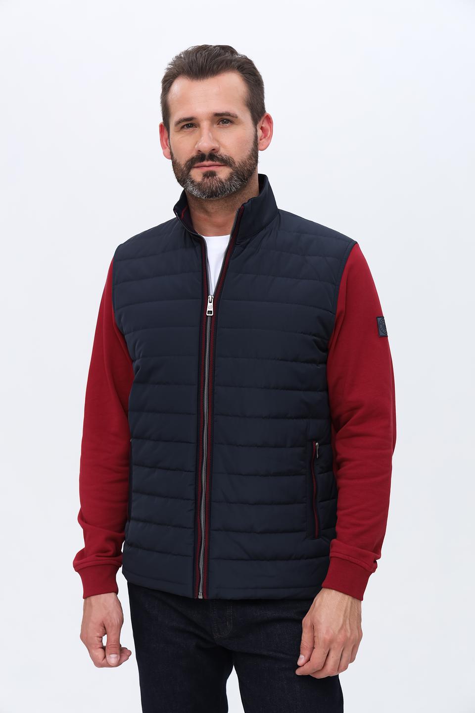 Кардиган Bugatti комбинированный бордовый