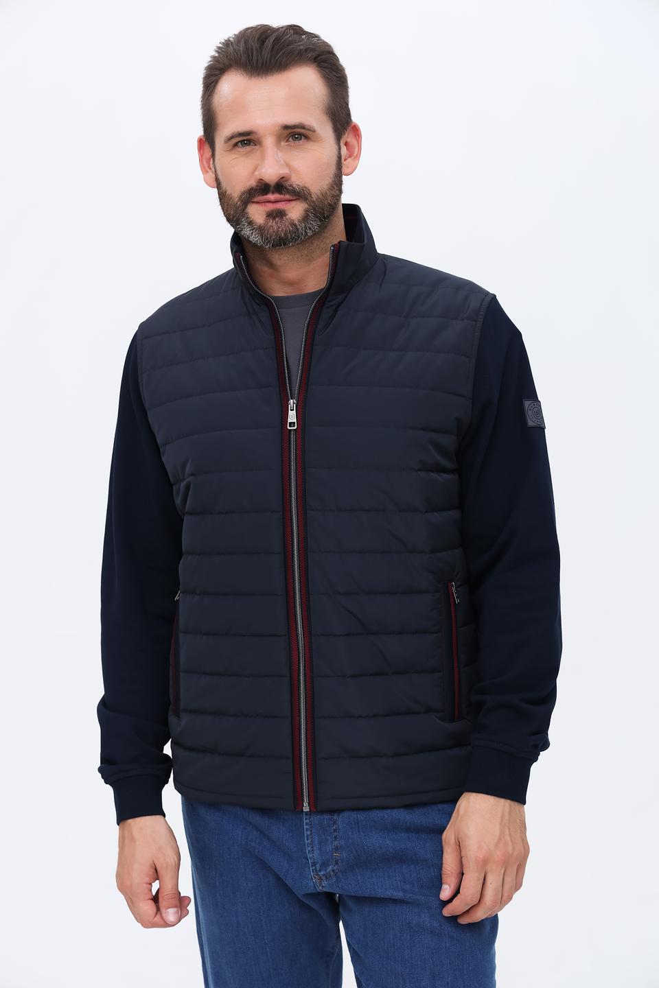 Кардиган Bugatti стеганый темно-синий