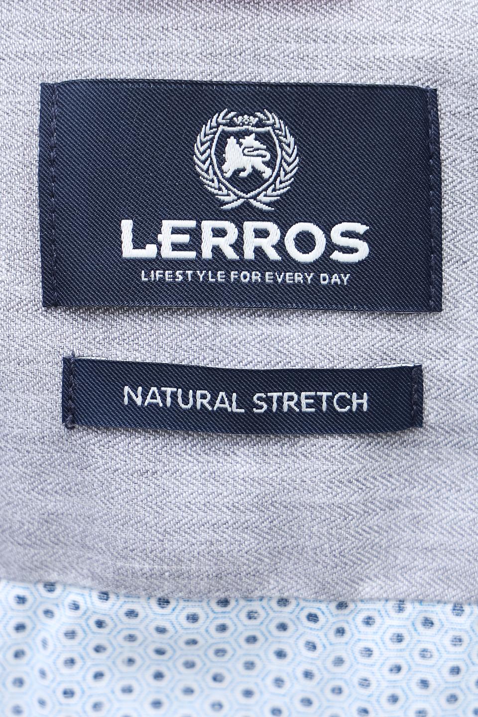 Рубашка Lerros с принтом голубой