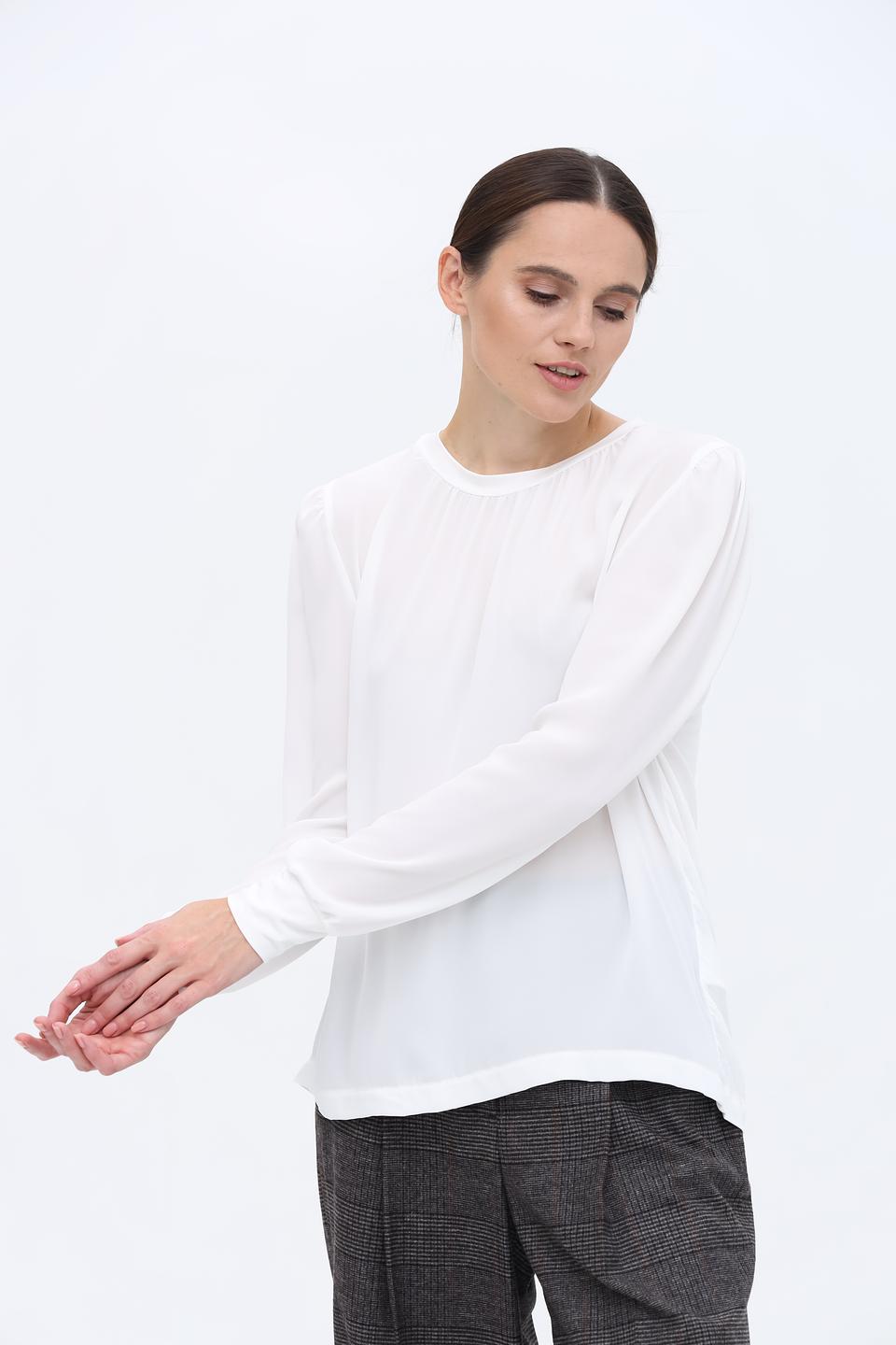 Блуза Rich and Royal белая с рукавами-фонариками