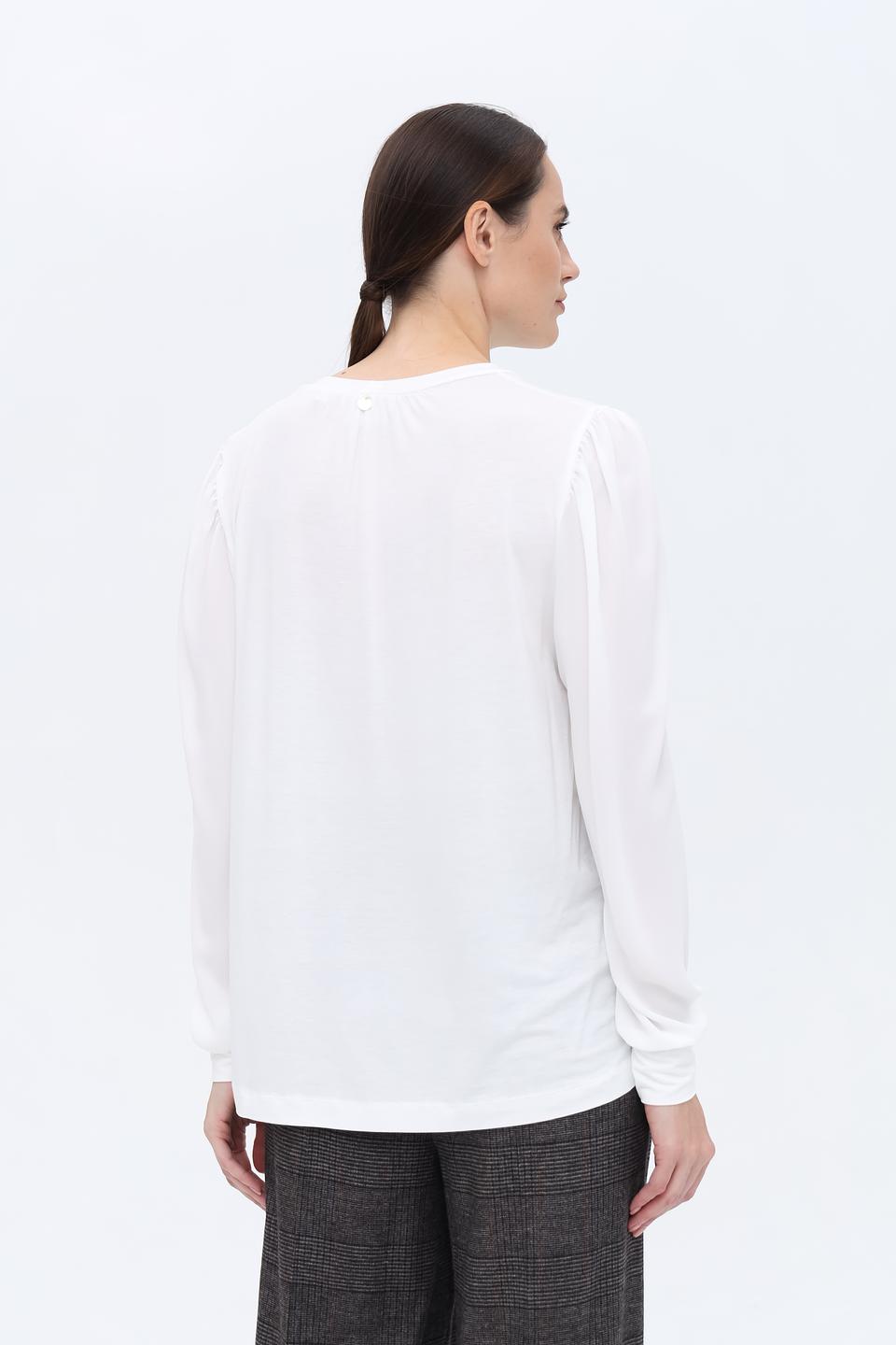 Блуза Rich and Royal белая с рукавами-фонариками