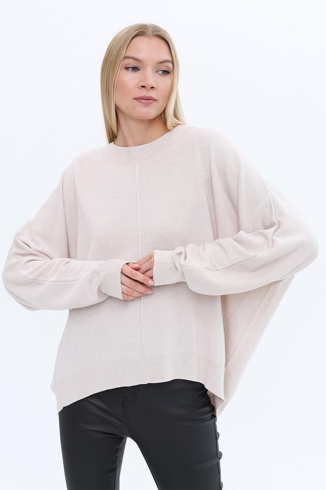 Пуловер UNQ женский бежевый оверсайз