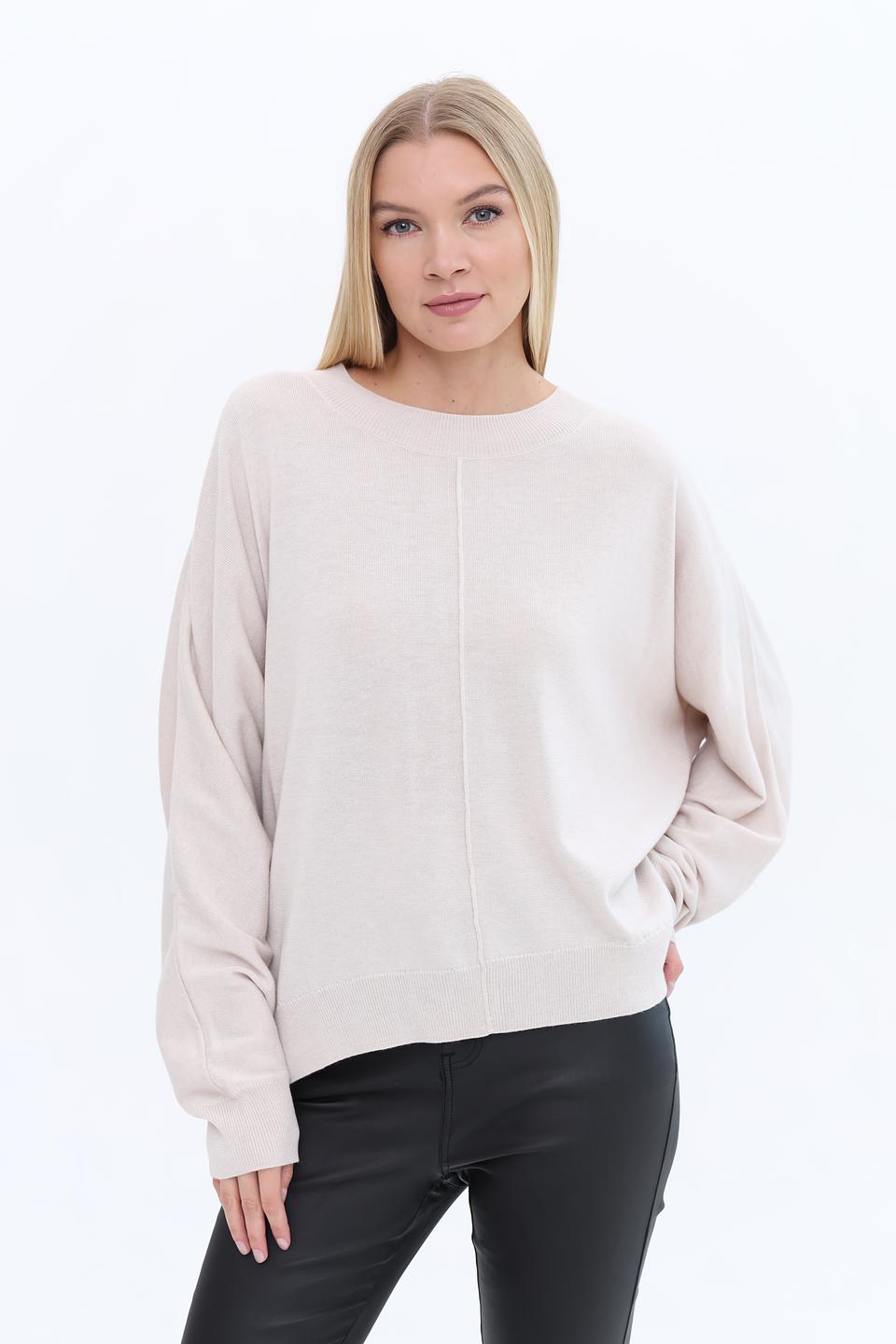 Пуловер UNQ женский бежевый оверсайз