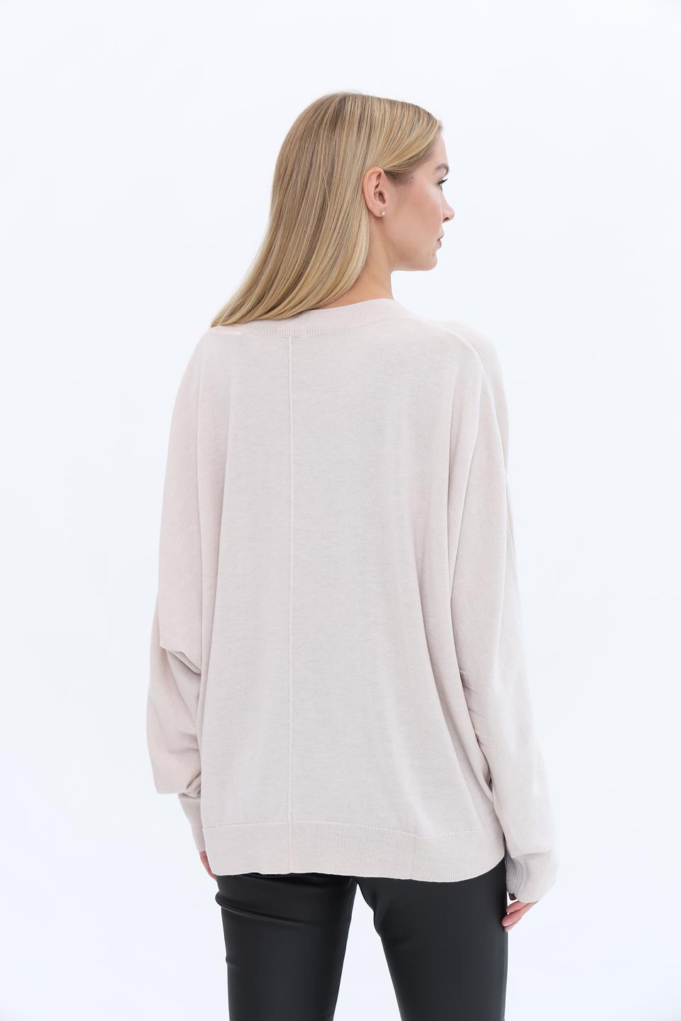 Пуловер UNQ женский бежевый оверсайз