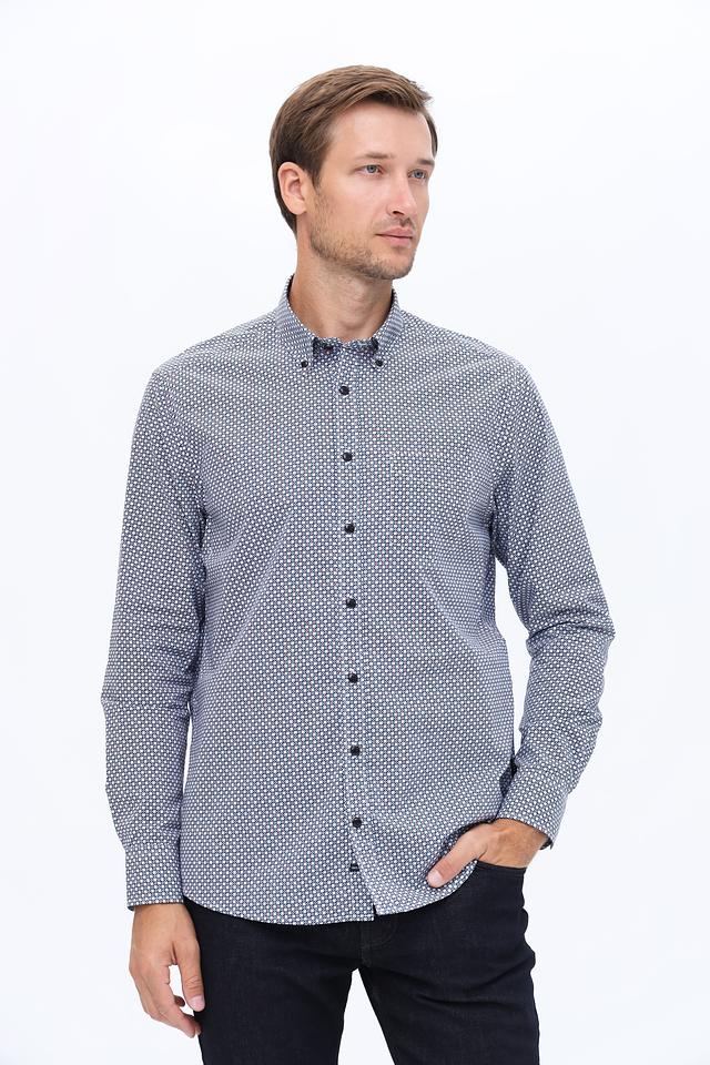 Рубашка Bugatti приталенного кроя в мелкий рисунок