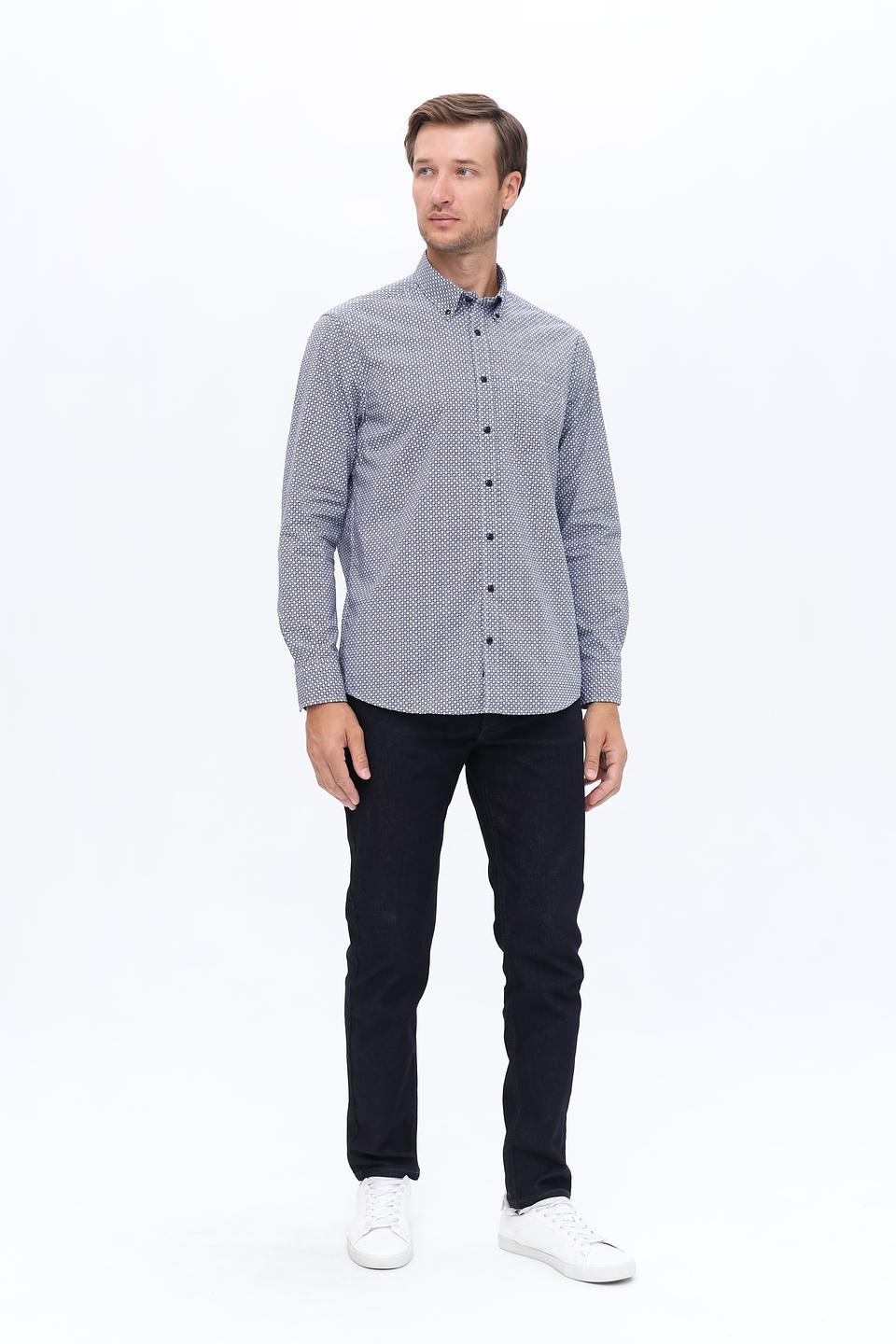 Рубашка Bugatti приталенного кроя в мелкий рисунок