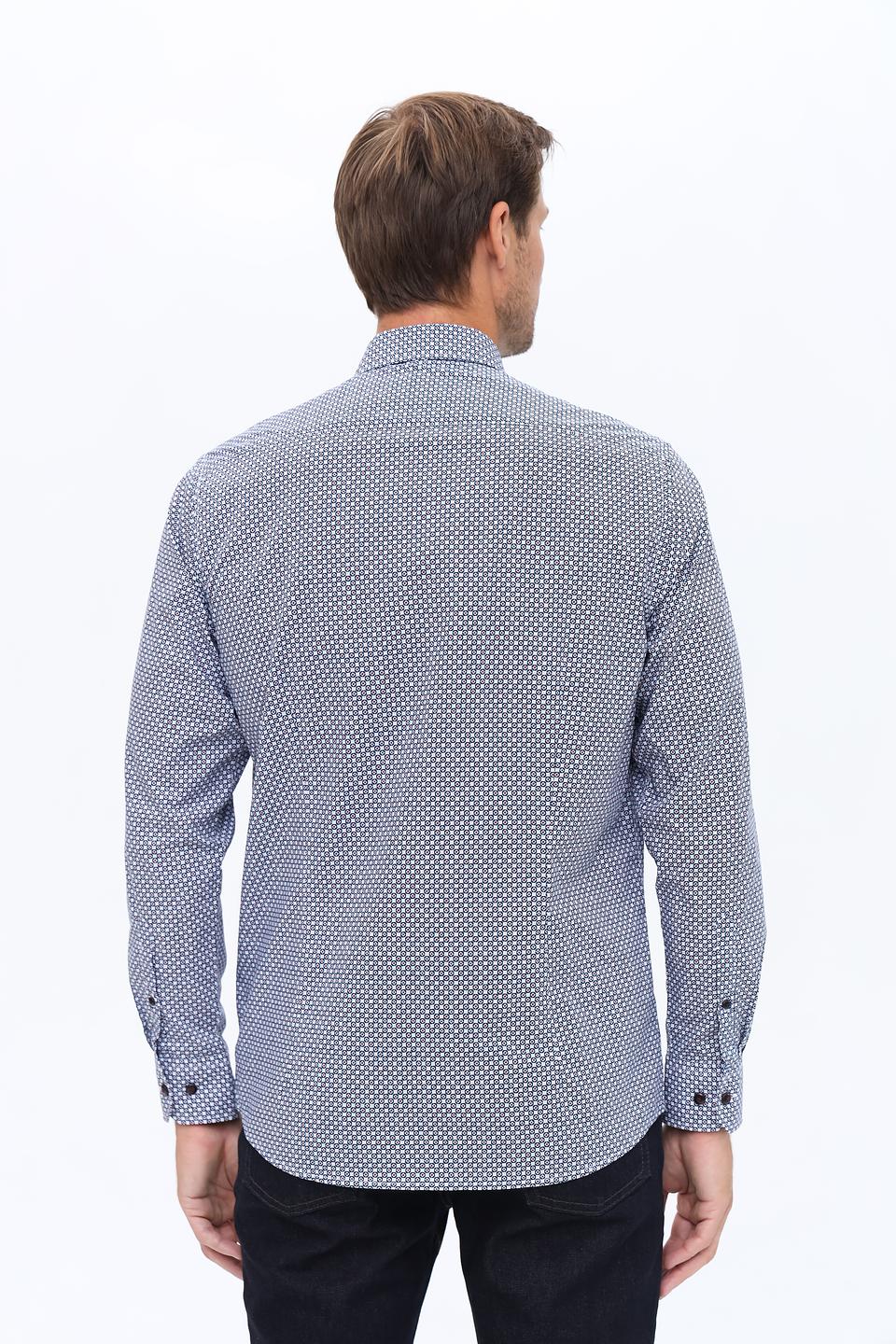 Рубашка Bugatti приталенного кроя в мелкий рисунок