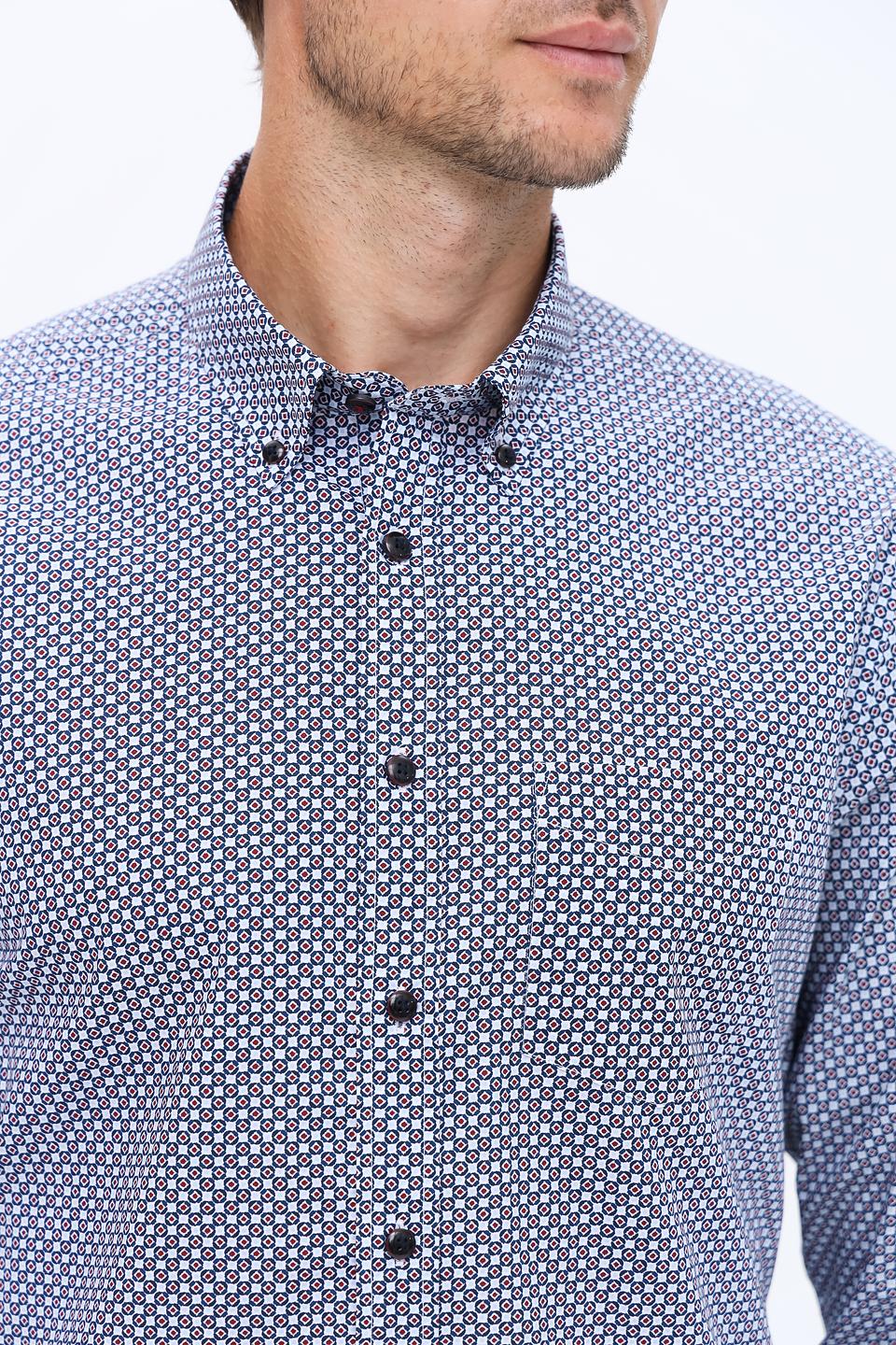 Рубашка Bugatti приталенного кроя в мелкий рисунок