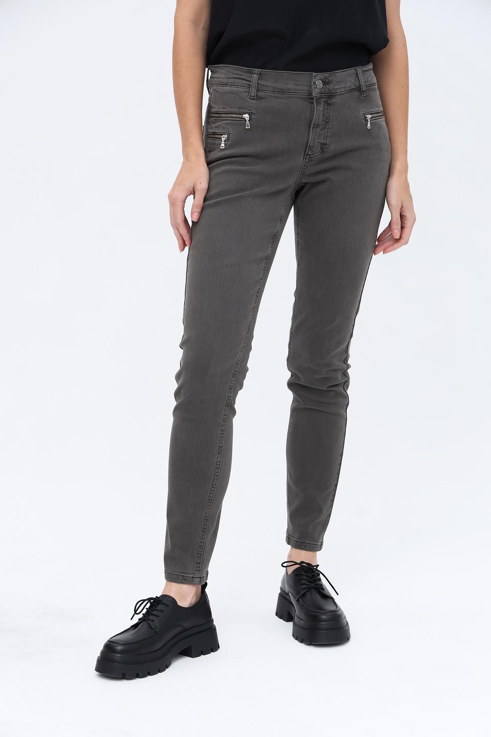 Джинсы Angels серые с молниями